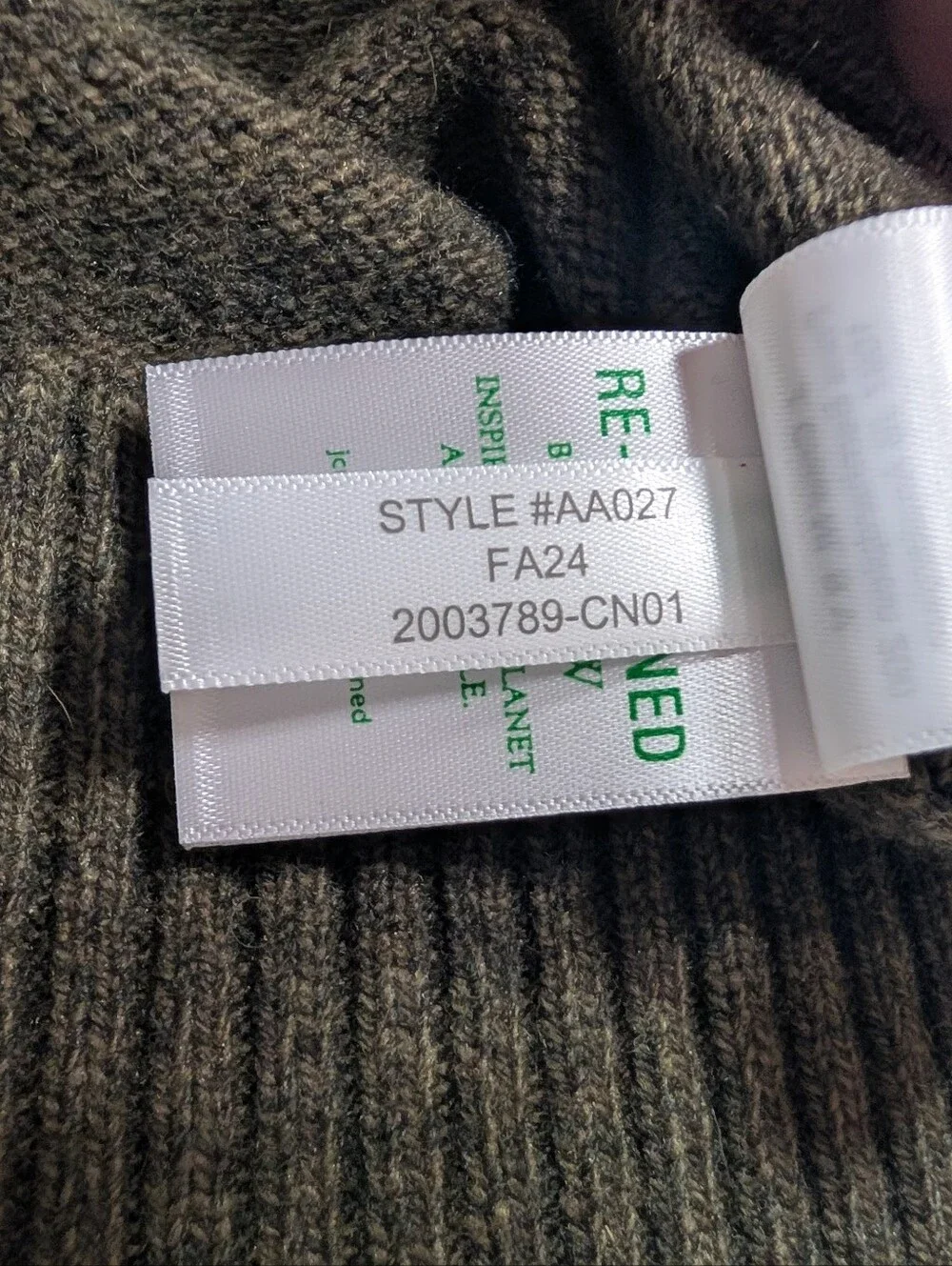 J. Crew Sweater Mens XL Green Fatigue Lambswool Blend Soft Crewneck NEW